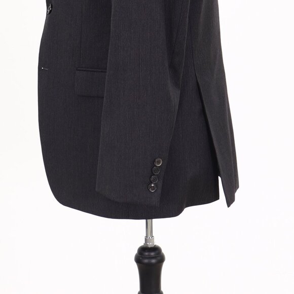 Hugo Boss 42L Gray Striped 2-Button Sport Coat Blazer Jacket G398 - Picture 8 of 11